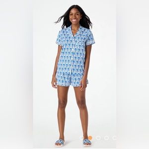 Extra Small Roller Rabbit Monkey Polo Pajamas in Blue